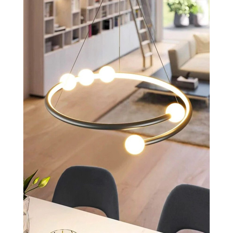 Подвесной светильник, люстра Line.F 901-600 BK LED+G9*2 2+1x53W 3000K/4500K/6000K IP20 черный