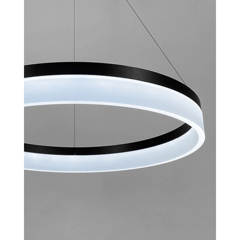 Підвісний світильник, люстра Line.F YO18-800 BK LED 1x60W 3000K/4500K/6000K IP20 чорний