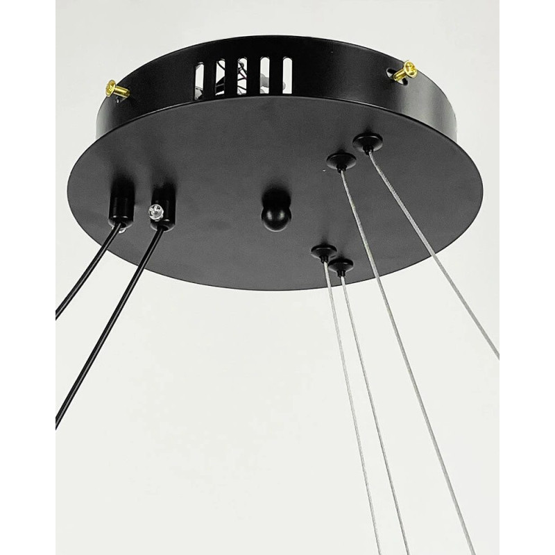Підвісний світильник, люстра Line.F YO18-800+600 BK LED 2x60W 3000K/4500K/6000K IP20 чорний