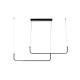 Подвесной светильник, люстра Line.F H28L-2-900 BK LED 2x20W 3000K/4500K/6000K IP20 черный