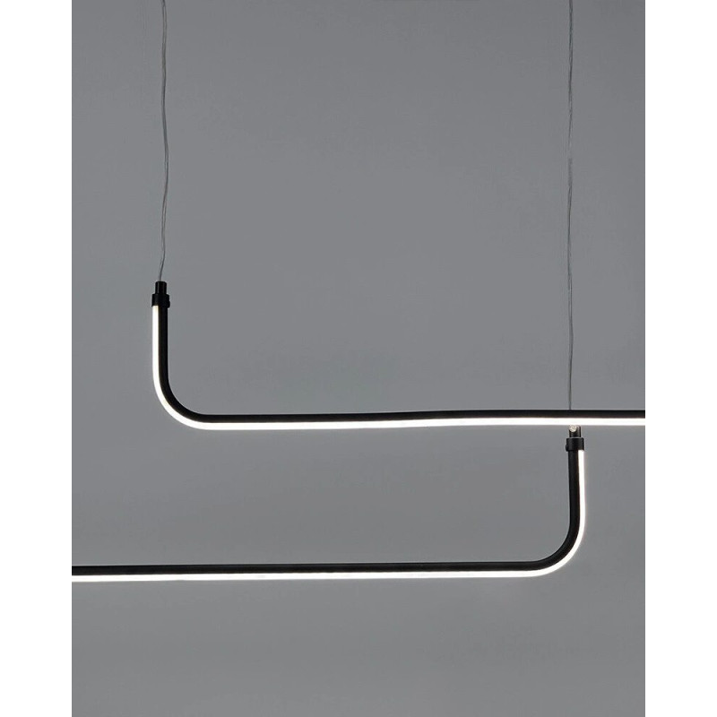 Подвесной светильник, люстра Line.F H28L-2-1200 BK LED 2x23W 3000K/4500K/6000K IP20 черный