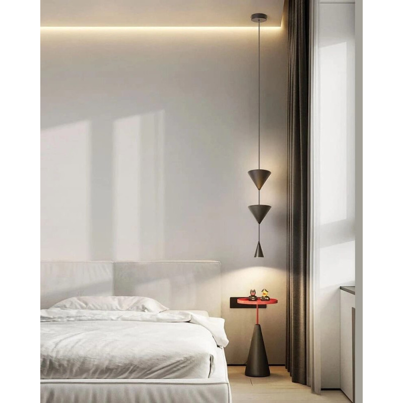 Підвісний світильник, люстра Line.F MJ349/3 BK LED 3x20W 4000K IP20 чорний