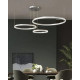 Люстра Line.F MJ73-600+400+200 CH LED 3x45W 3000K/4500K/6000K IP20 хром