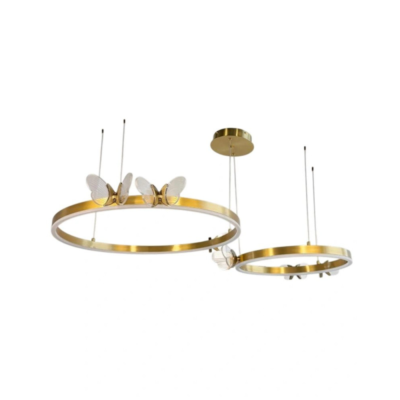 Люстра Line.F C18-600+400 AB LED 1x46W 3000K/4500K/6000K IP20 латунна