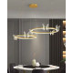 Люстра Line.F C18-600+400 AB LED 1x46W 3000K/4500K/6000K IP20 латунна
