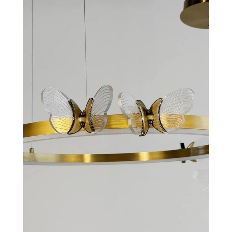 Люстра Line.F C18-600+400 AB LED 1x46W 3000K/4500K/6000K IP20 латунна