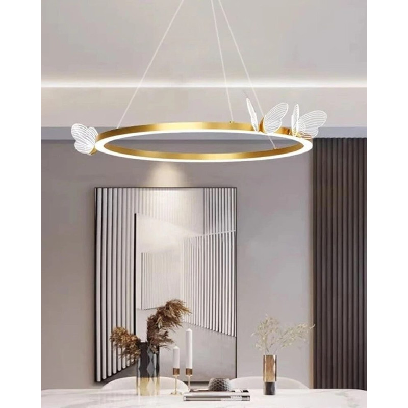 Люстра Line.F C18-600 AB LED 1x30W 3000K/4500K/6000K IP20 латунная