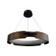 Подвесной светильник, люстра Line.F 1907P-580 BK+Wood LED 1x74W 3000K/4500K/6000K IP20 коричневый