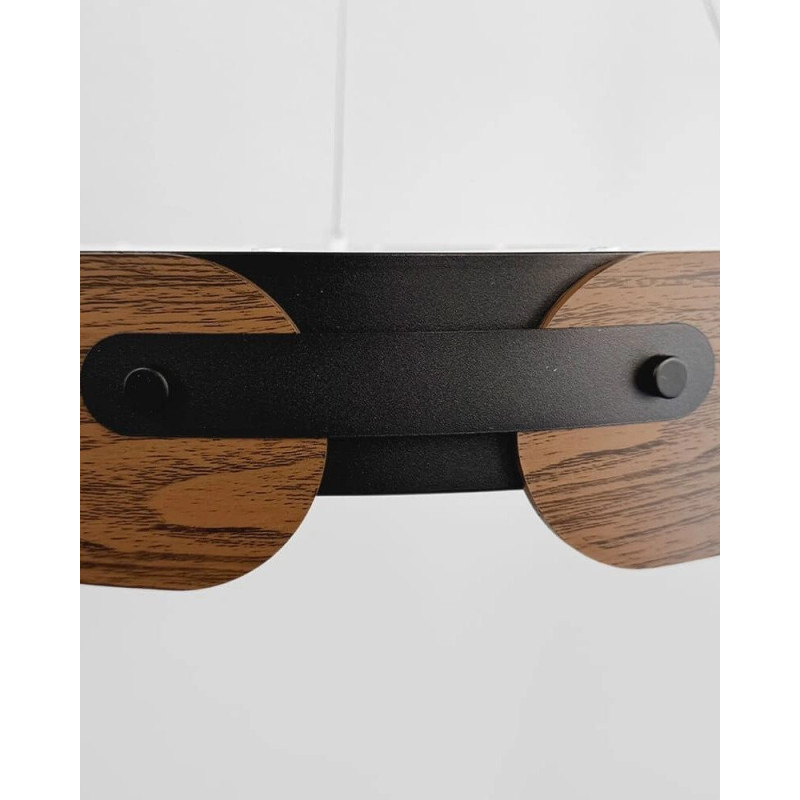 Подвесной светильник, люстра Line.F 1907P-580 BK+Wood LED 1x74W 3000K/4500K/6000K IP20 коричневый