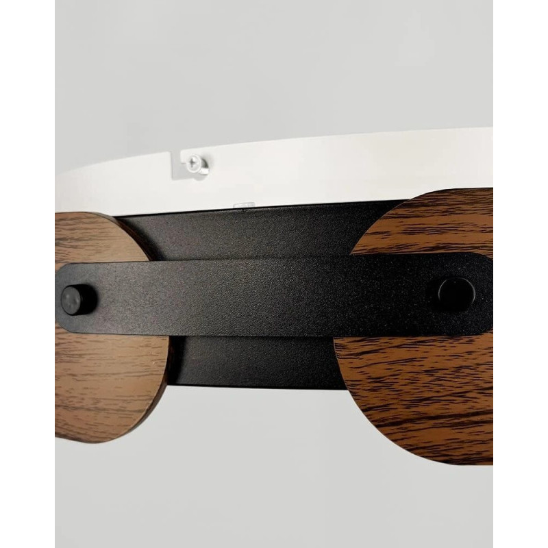 Светильник потолочный Line.F 1907C-580 BK+Wood LED 1x74W 3000K/4500K/6000K IP20 коричневый