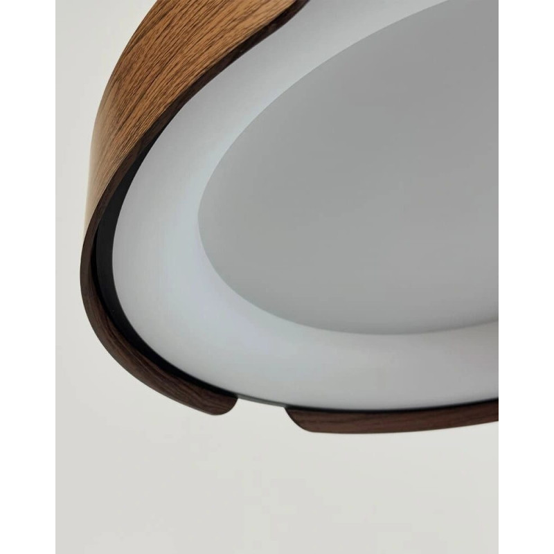 Светильник потолочный Line.F 1907C-580 BK+Wood LED 1x74W 3000K/4500K/6000K IP20 коричневый