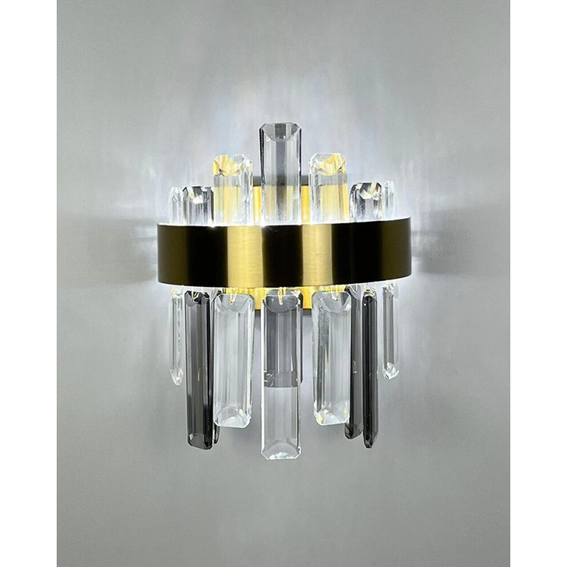 Бра, настінний світильник Line.F WMJ210/2 AB+CL LED 1x5.5W 3000K/4500K/6000K IP20 латунний
