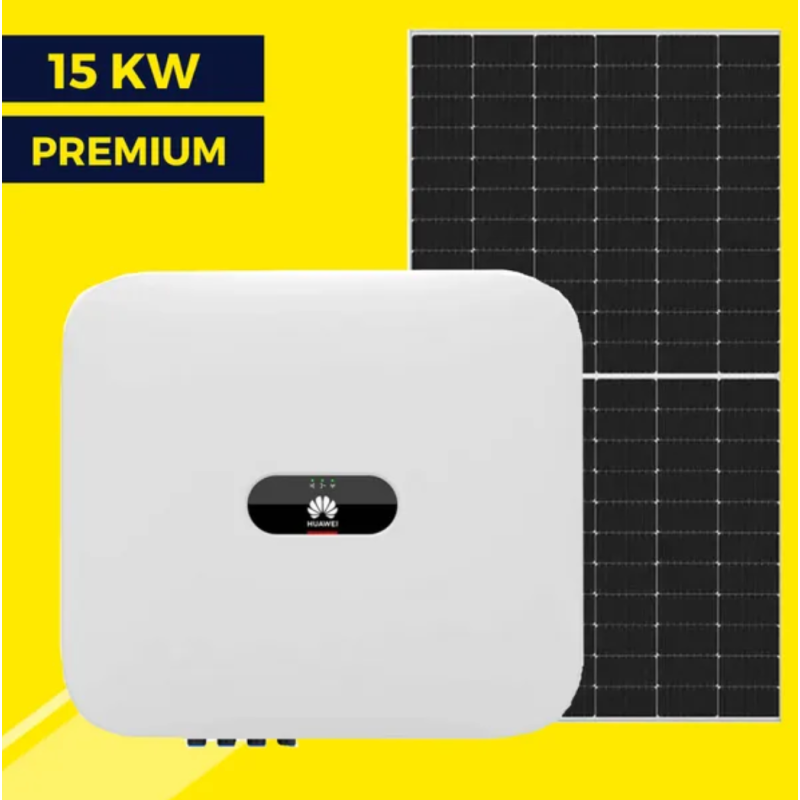 Мережа сонячна станція на 15 кВт Premium | Huawei 15 kw | Risen 550W