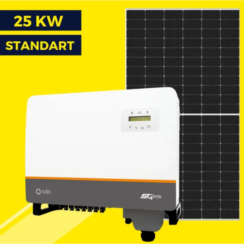 Мережа сонячної станції на 25 кВт Standart | Solis 25 kw | LP Longi 425W