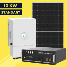 Гибридная солнечная станция на 10 кВт Standart | Deye 10 kw | LP Longi 450W