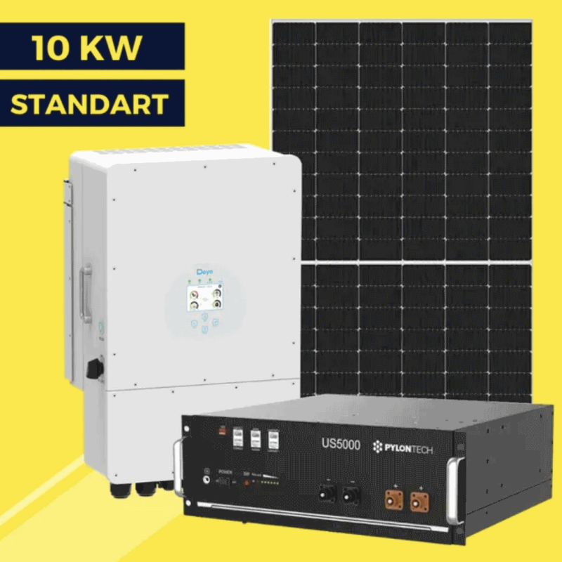 Гибридная солнечная станция на 10 кВт Standart | Deye 10 kw | LP Longi 450W