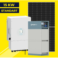 Гибридная солнечная станция на 15 кВт Standart | Deye 15 kw | Ulica 550W