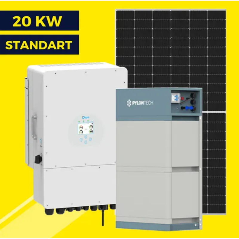 Гибридная солнечная станция на 20 кВт Standart | Deye 20 kw | Ulica 550W