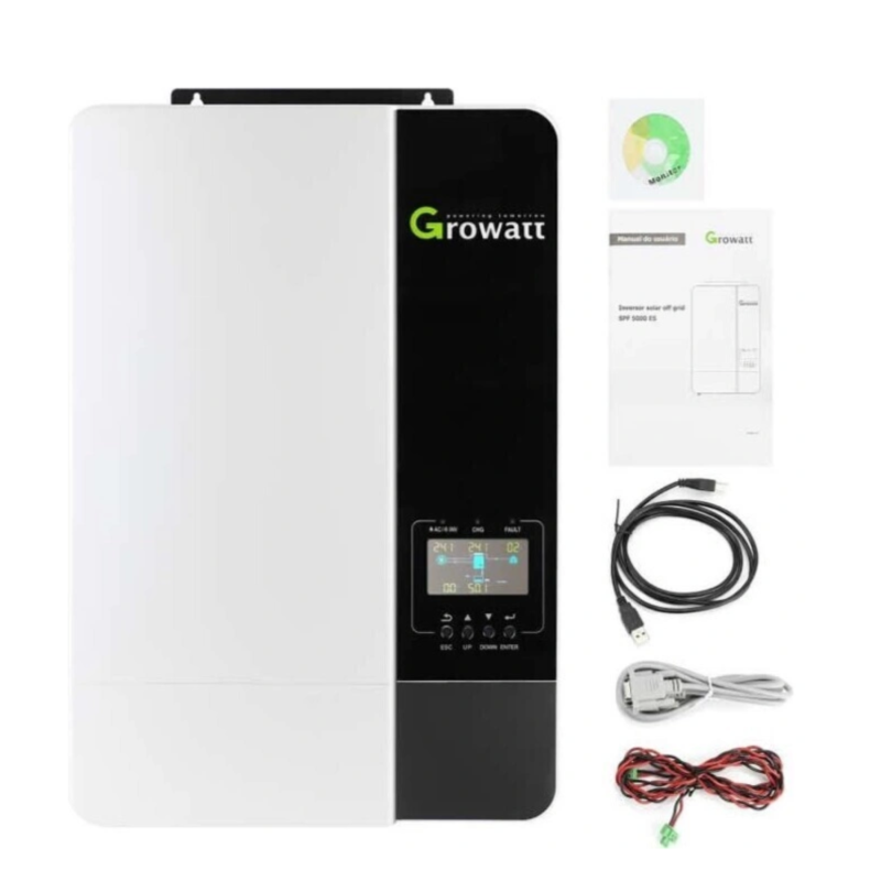 Комплект резервного живлення ДБЖ/UPS Growatt SPF3500ES + акумулятор Growatt ARK 2.5L-A1 LiFePO4, 2000 Вт, 2560 Вт/год, літій-залізо-фосфатний акумулятор