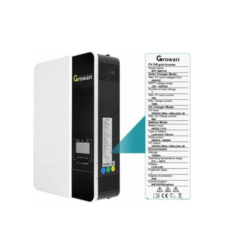 Гибридный инвертор Growatt SPF 3500 ES, 48 В, 3500 Вт (бесперебойник, UPS, ИБП)