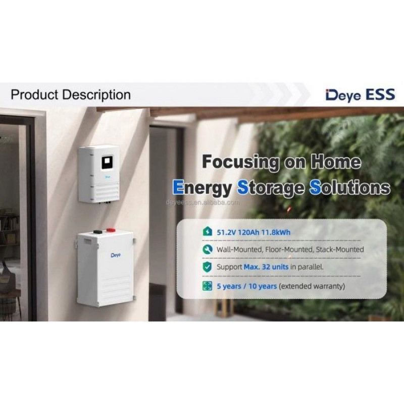 Аккумулятор LiFePO4 48-230Ah 11,8 kWh Deye (SE-F12 Pro-L)