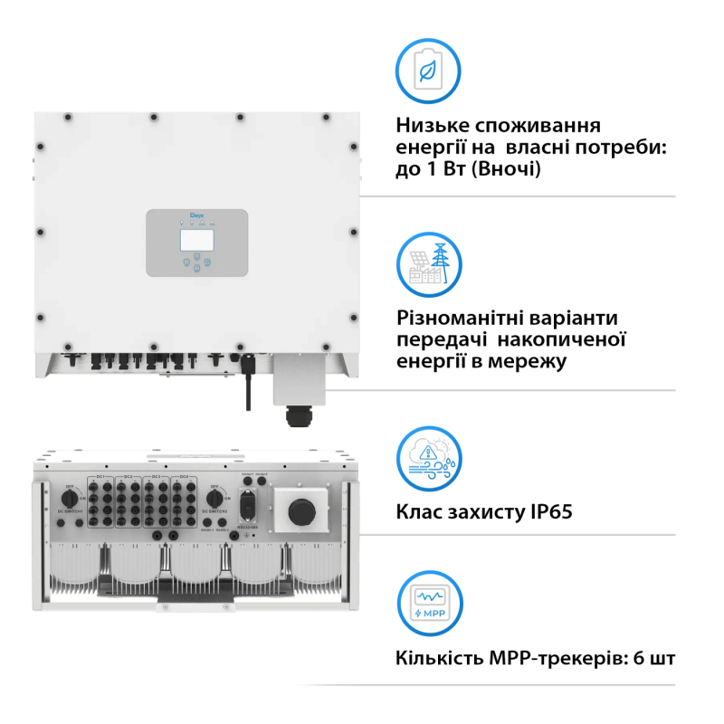 Мережевий інвертор DEYE SUN-110K-G03 110KW Трифазний 380V/50hz