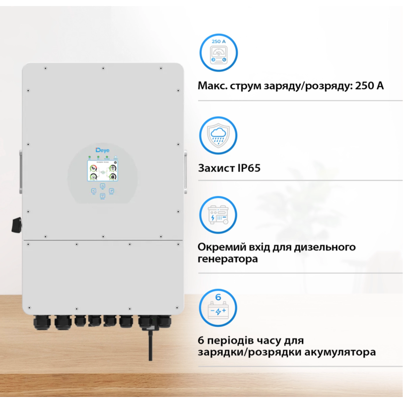 Гибридный инвертор DEYE SUN-12K-SG02LP1-EU-AM3
