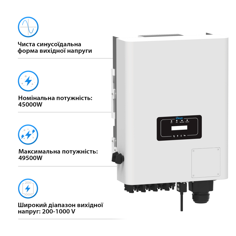 Сетевой инвертор DEYE SUN-45K-G04 45KW Трехфазный