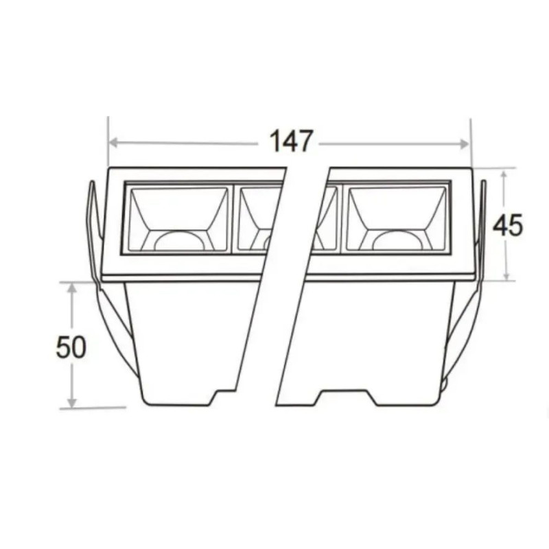 Точечный встраиваемый светильник ALUMLED LED OSRAM 10W 4000K 30° 840LM RA90 (AL-052-5 10W 4K BK)