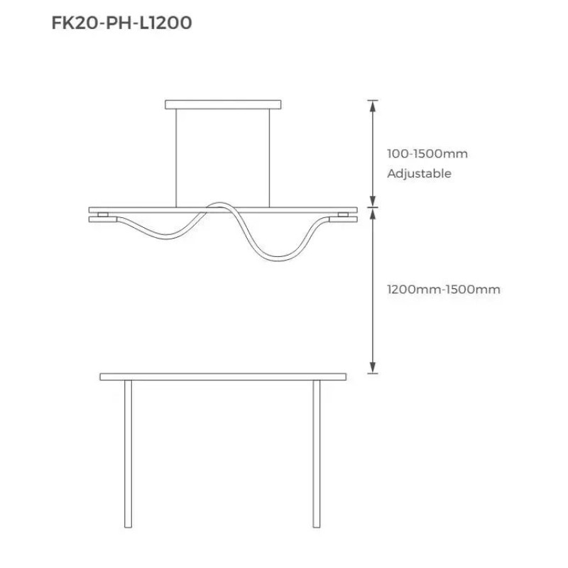 Светильник COLORS CHANDELIER LAMP 4000K (FK20-PH-L1200-NW)