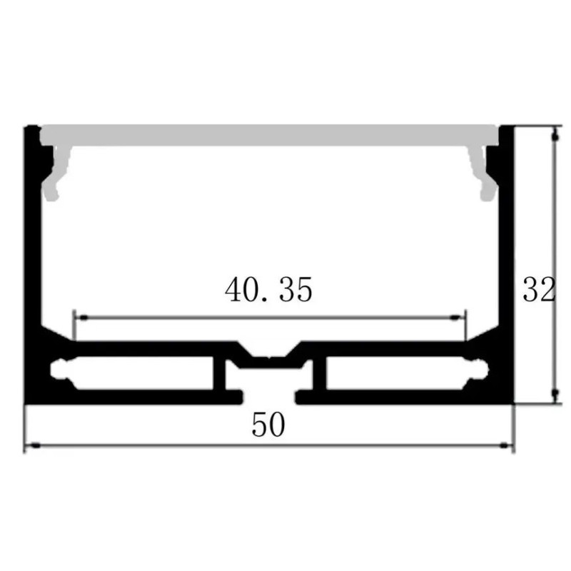 LED-профиль подвесной, 2 метра (LS5032)