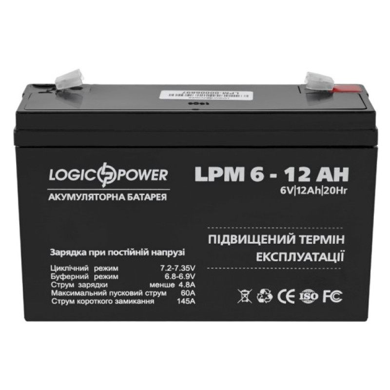 Акумулятор AGM LPM 6-12 AH