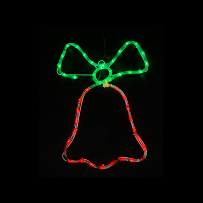 Вулична LED гірлянда Delux EN MOTIF Bell (90012987) 50х35см 20 миготливих діодів IP44 (червоне зелене світло)