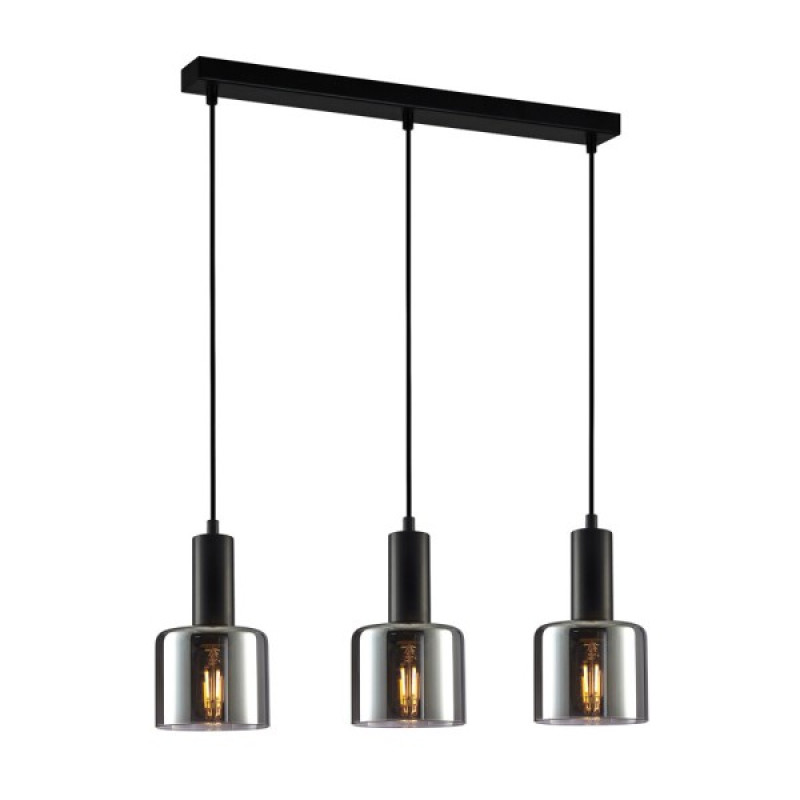 Подвесной светильник, люстра Italux PND-65342-3-BK+SG Santia E27 3x40W IP20 черный