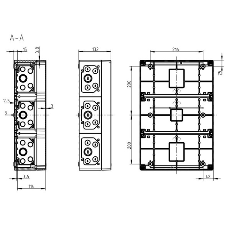 Накладная распаечная коробка Spelsberg AKi 3-t (sp74500301) IP65