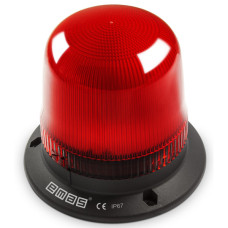 Красный многофункциональный проблесковый маяк Emas IT120R024 24В AC/DC Ø120мм