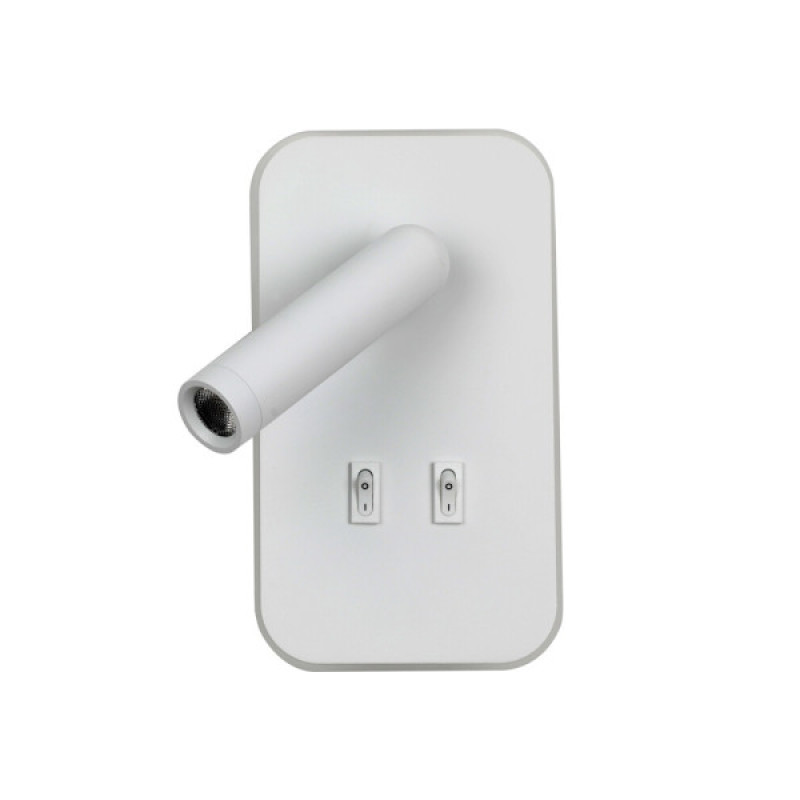 Бра, настенный светильник Italux WL-83957-1-WH Doria LED 1x8W 3000K 559Lm IP20 белый