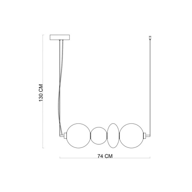 Подвесной светильник Italux PND-24352-36W-AB-AMB Sonte Led 1x36W 3000K 4425Lm IP20