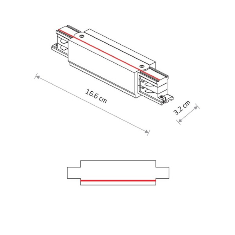 Соединитель Nowodvorski 8708 CTLS Power Straight Connector IP20 черный