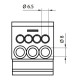 Распределительный блок ETI 001102410 EDBM-1/N (160А 1x4-50; 3x2.5-25; 4x2.5-16)