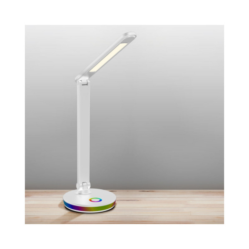 Настільна лампа Goldlux 325037 Neptun Led 1x7W 4000K+RGB 450Lm IP20 Біла