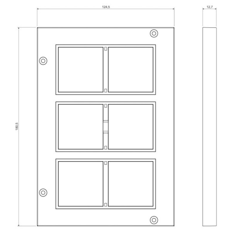 Рамка для напольной коробки Kopos 8595568930781 PP 80/45/6 для 6-ти приборов