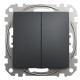 Двухклавишный выключатель Schneider Electric Sedna Design & Elements черный SDD114105