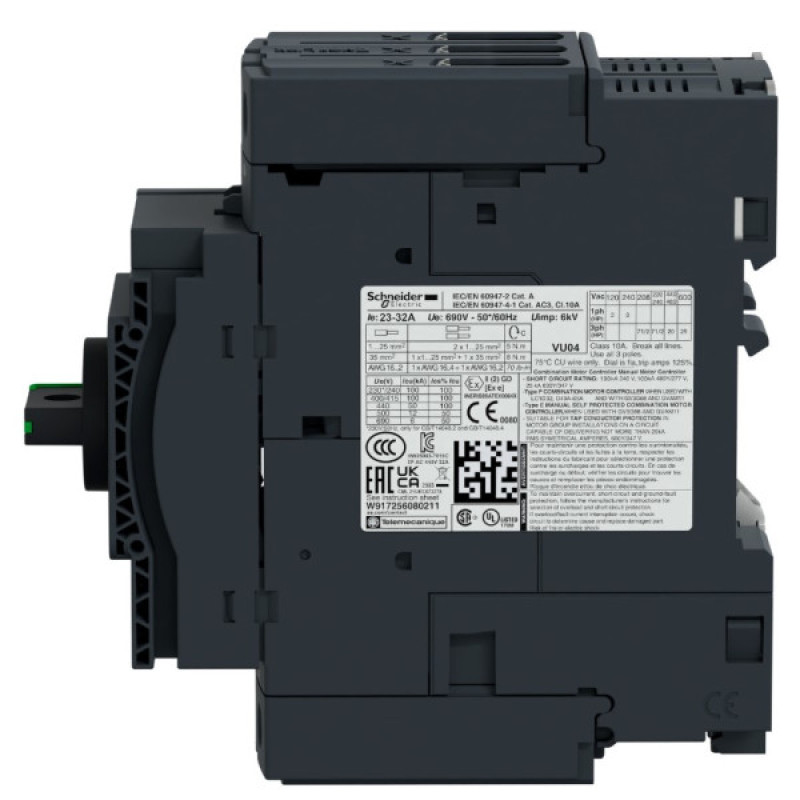 Автомат защиты двигателя Schneider Electric GV3P73 62-73 с комбинированным расцеплением