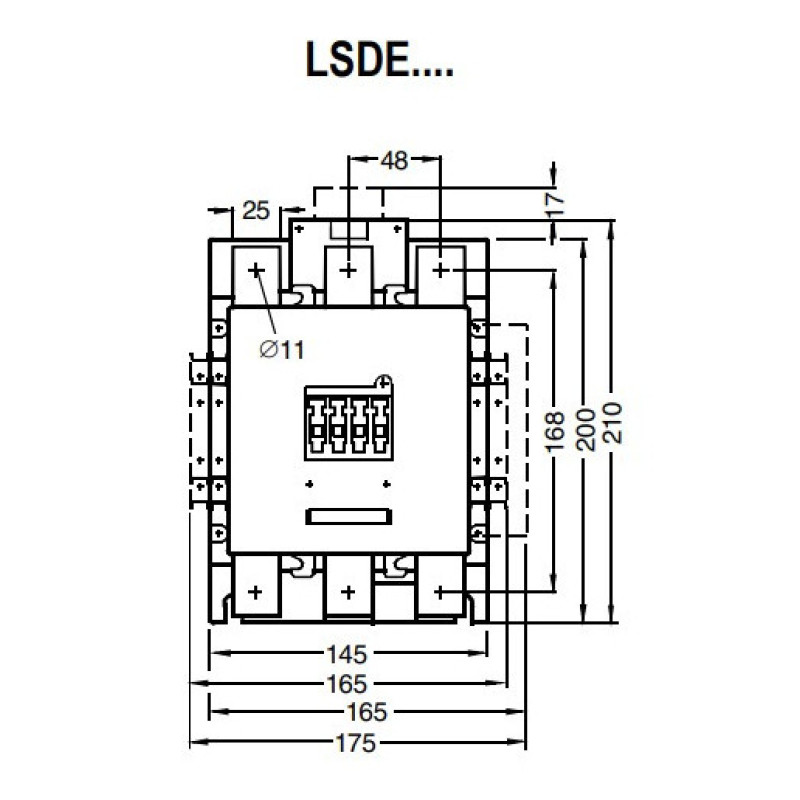 Контактор Schrack LSDE305F 220-240В AC 2НО+2НЗ 160кВт 330А 3P размер 10