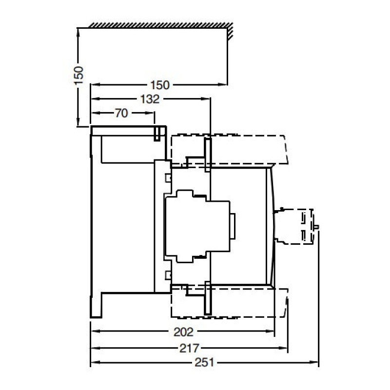 Контактор Schrack LSDE305F 220-240В AC 2НО+2НЗ 160кВт 330А 3P размер 10