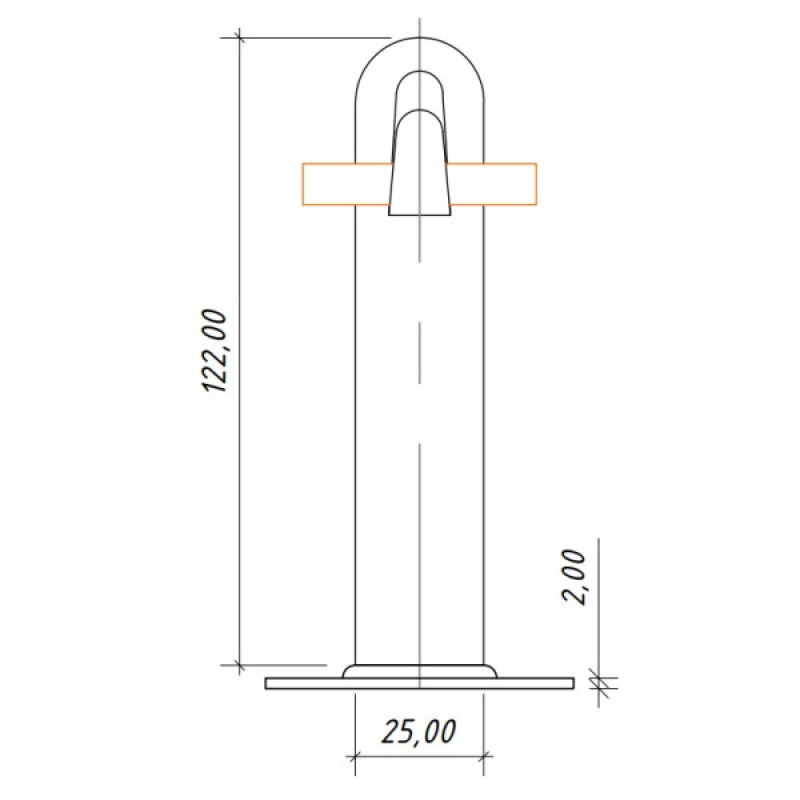 Держатель на подставке Leo Lightman L100 StZn с крючком (318011)