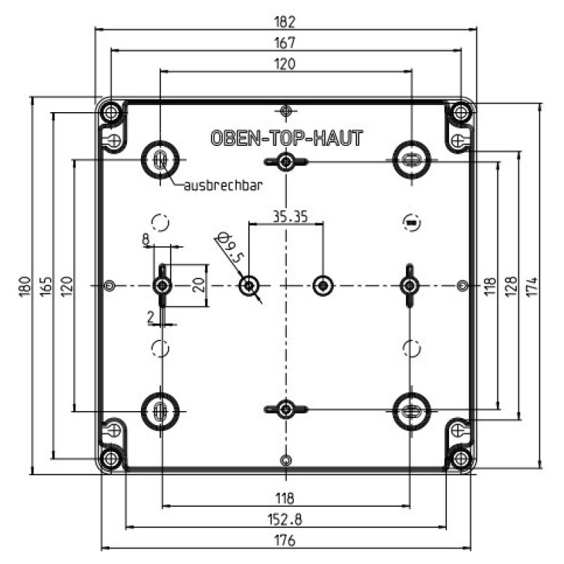 Коробка разводная Spelsberg PS 1818-11-o (sp11090701) IP66 с гладкими стенками