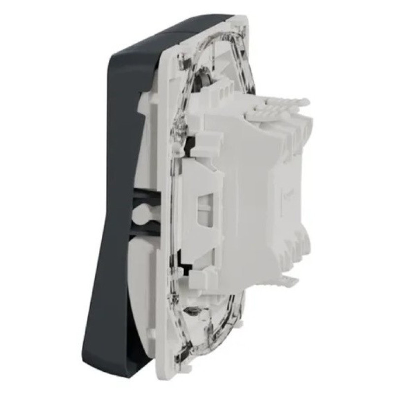 Двоклавішний кнопковий вимикач Schneider Electric MUR35228 з підсвічуванням IP55 (чорний)