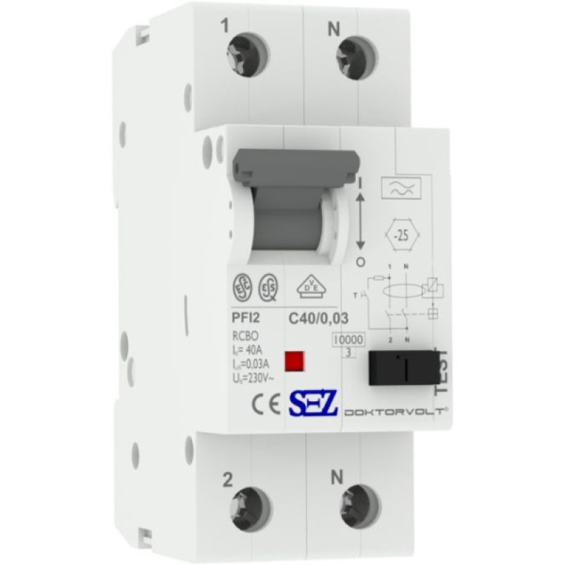 Диф автомат SEZ PFI2 C 40A/0,03A (PFI2C_40A/0,03A)